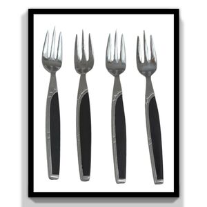 Ebony Elegance Cocktail Forks from Mar-Crest~Set of 4